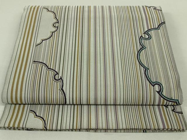 平和屋着物●両面　六通柄袋帯　雪輪間道　やまと誂製　正絹　逸品　DAAT0388ob