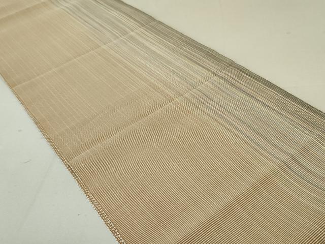 平和屋着物○本塩沢 やまだ織 八寸名古屋帯 間道 正絹 逸品