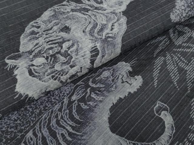 平和屋着物●両面　全通柄袋帯　紬地　虎　トラ　正絹　逸品　DAAT0433ob 平和屋着物○両面 全通柄袋帯 紬地 虎 トラ 正絹 逸品 DAAT0433ob