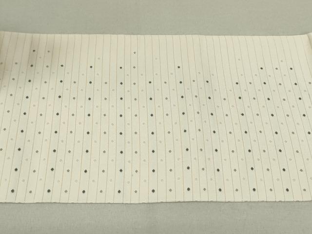 平和屋着物○西陣 佐々木染織謹製 九寸名古屋帯 花唐草間道