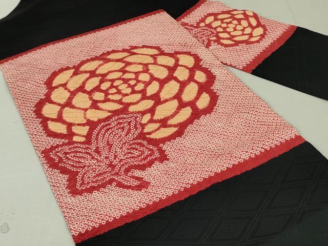 平和屋着物○全通柄九寸名古屋帯 型染め 扇面重ね流水