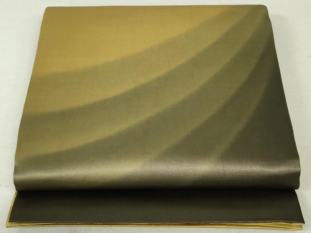 平和屋着物●染色作家　斉藤三才　両面　全通柄袋帯　三才鳥　金糸　正絹　逸品　DAAT0486ob