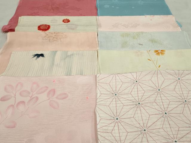 平和屋着物＊夏物　和装小物　帯揚げ10枚　全て正絹　未使用品あり　逸品　DAAT0652by