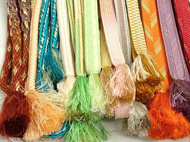 平和屋1■和装小物　上質な帯締め２０本セット　礼装用　高麗組　冠組　笹浪組　奈良組　金糸　未使用あり　逸品　CXAA0154s4 平和屋着物○和装小物 帯締め20本 高麗組 笹浪組 金銀糸