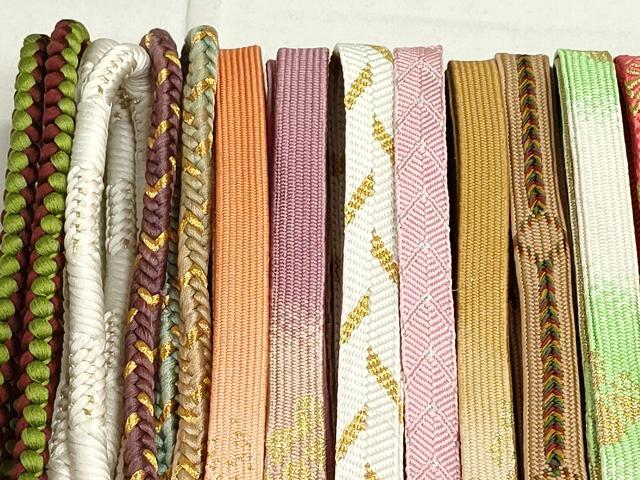 平和屋着物●和装小物　帯締め20本　高麗組　笹浪組　金銀糸　逸品　DAAP5116by 平和屋着物○和装小物 帯締め20本 高麗組 笹浪組 金銀糸