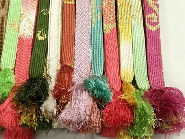 平和屋着物○和装小物 帯締め20本 高麗組 角八つ組 金糸