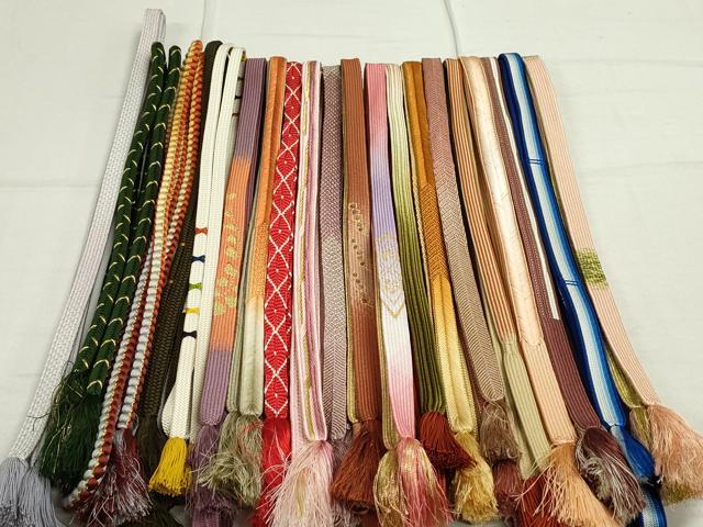 平和屋着物●和装小物　帯締め20本　高麗組　笹浪組　奈良組　唐組　金糸　逸品　DAAT0783by