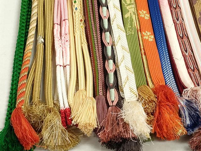 平和屋着物●和装小物　帯締め20本　高麗組　笹浪組　金糸　逸品　DAAP5127by 平和屋着物○和装小物 帯締め20本 高麗組 笹浪組 金糸 逸品