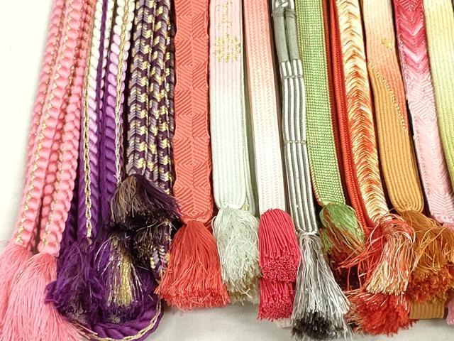 平和屋1■和装小物　上質な帯締め２０本セット　礼装用　高麗組　冠組　笹浪組　奈良組　金糸　未使用あり　逸品　CXAA0154s4 平和屋着物○和装小物 帯締め20本 高麗組 笹浪組 金銀糸