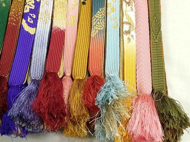 平和屋着物●和装小物　帯締め20本　高麗組　金糸　逸品　DAAT0790by 平和屋着物○和装小物 帯締め20本 高麗組 金糸 逸品 DAAT0790by