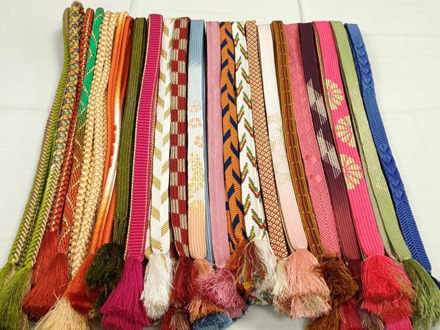 平和屋着物●和装小物　帯締め20本　高麗組　笹浪組　奈良組　金銀糸　逸品　DAAT0800by