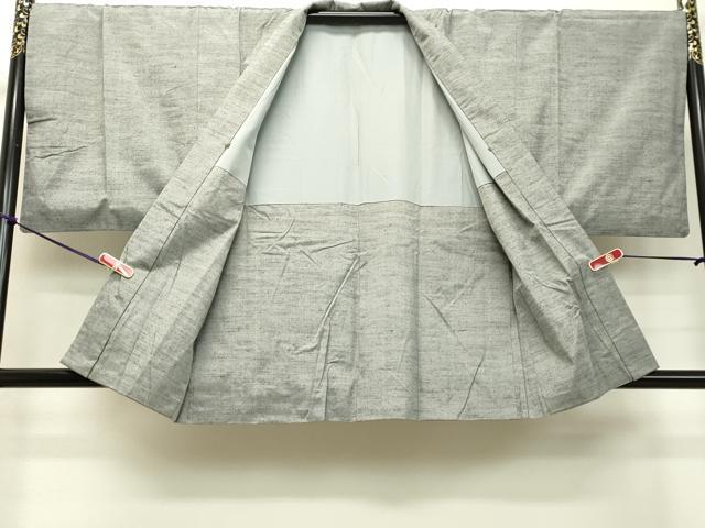 平和屋着物○男性 紬 アンサンブル 薄鈍色 正絹 逸品 DAAT1005tw