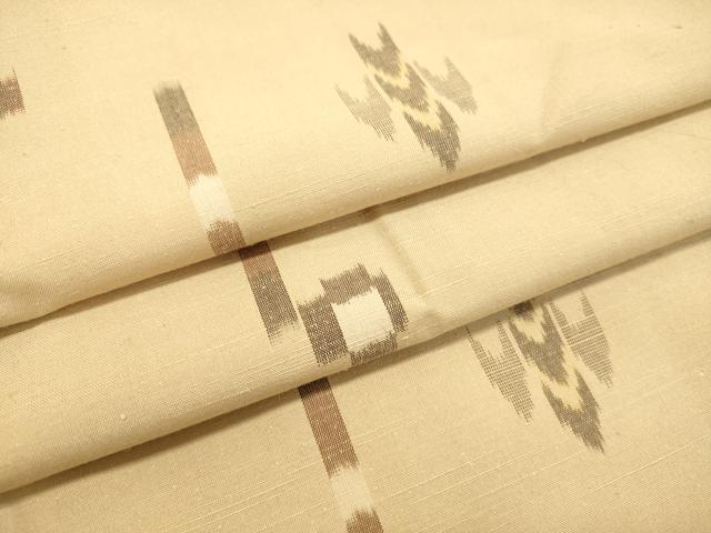 平和屋着物●上質な紬　絣文様　ロング丈　正絹　逸品　DAAT1044tw