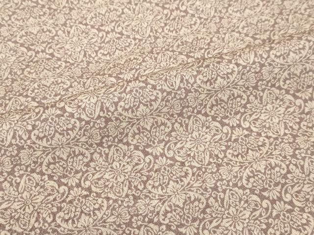 平和屋着物○上質なお召 草花文 青々庵 正絹 逸品 未使用 DAAT1045tw