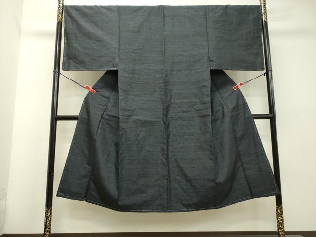 平和屋着物○男性 塩沢紬 アンサンブル 蚊絣 正絹 逸品 未使用 DAAT1055tw