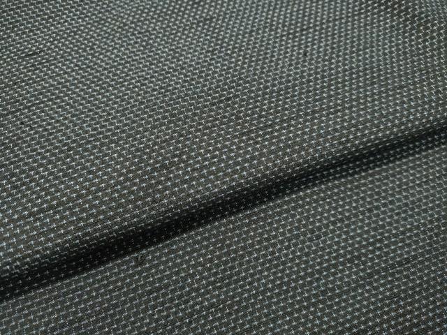 平和屋着物○男性 塩沢紬 アンサンブル 蚊絣 正絹 逸品 未使用 DAAT1055tw