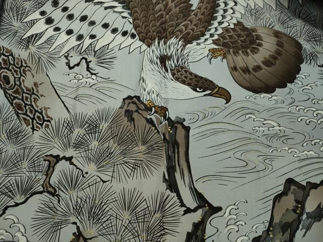 平和屋着物○男性 塩沢紬 アンサンブル 蚊絣 正絹 逸品 未使用 DAAT1055tw