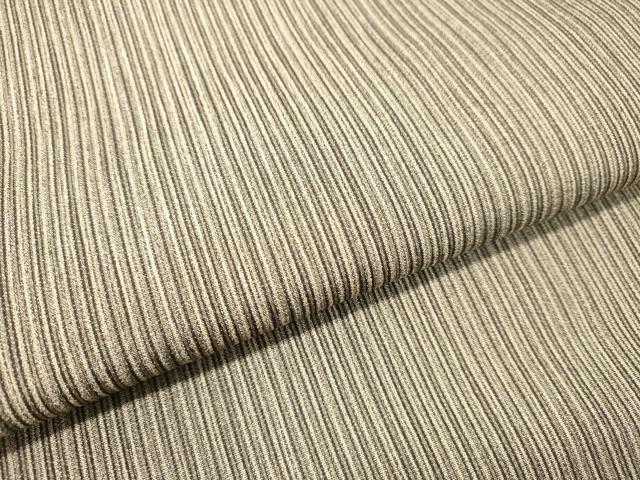 平和屋着物○男性 お召 アンサンブル 袖無し羽織セット 縞 正絹 逸品  