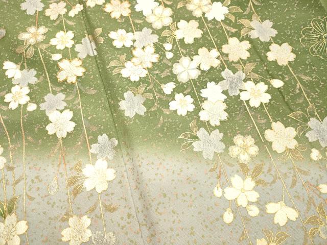 平和屋着物○訪問着 枝花文 暈し染め 金彩 正絹 逸品 DAAT1075tw