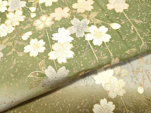 平和屋着物○訪問着 枝花文 暈し染め 金彩 正絹 逸品 DAAT1075tw