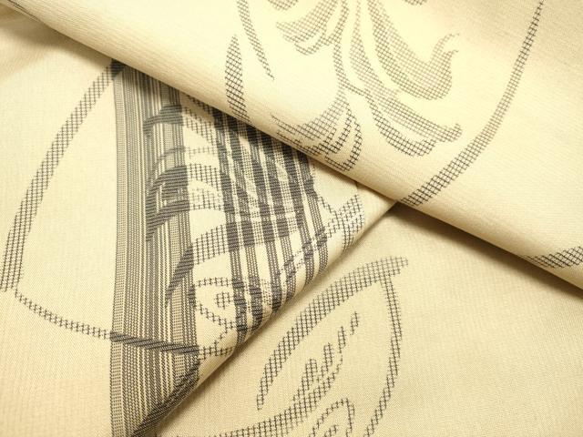 平和屋着物●上質な紬 　草花間道　正絹　逸品　未使用　DAAT1103tw