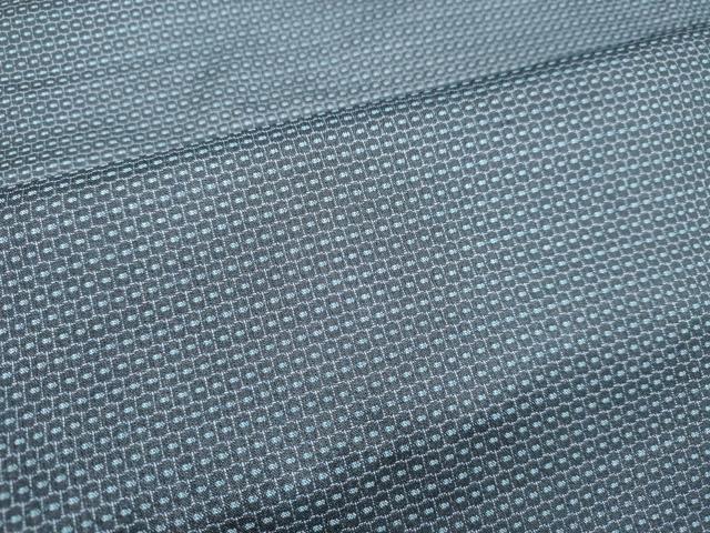 平和屋着物○男性 紬 アンサンブル 100亀甲 総詰め 正絹 逸品 未使用