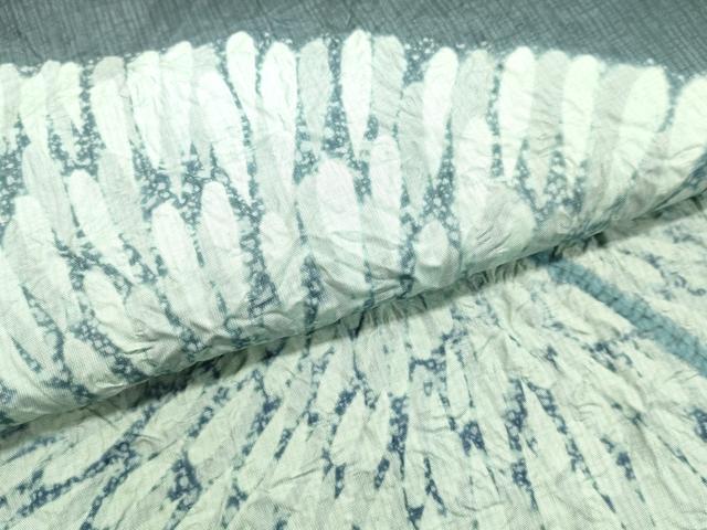 平和屋着物○本場大島紬 訪問着 絞り 抽象文様 ロング丈 正絹 逸品