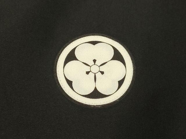 平和屋着物○男性 黒紋付 羽織 正絹 逸品 DAAT1172tw