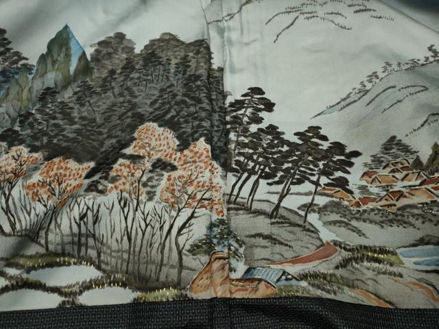 平和屋着物○男性 本場大島紬 アンサンブル 100亀甲 総詰め 正絹 逸品