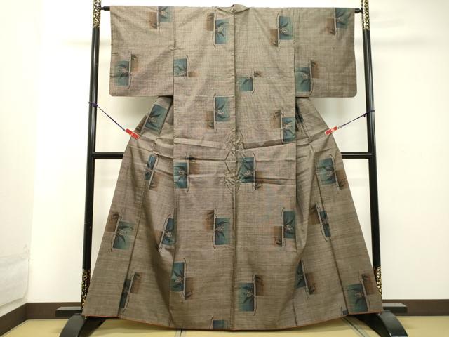 平和屋着物○上質な紬 舞花文 正絹 逸品 未使用 AAAU8173zg