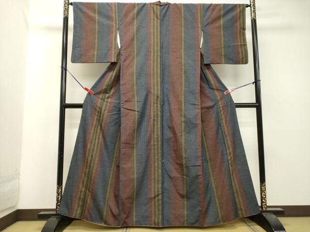 平和屋着物○上質な紬 間道 正絹 逸品 DAAT1208tw