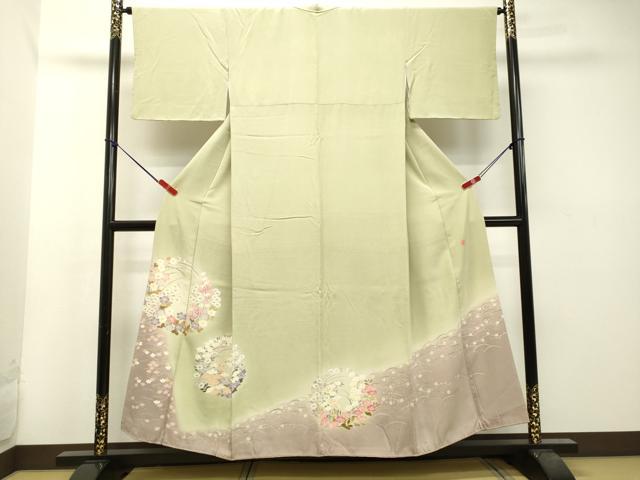 縮緬鬼シボ 名古屋帯 平和屋着物○九寸名古屋帯 作家物 辻が花