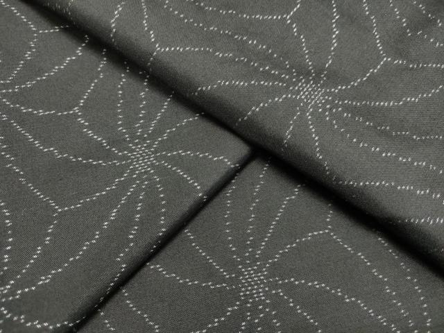 平和屋着物●本場大島紬　変わり麻の葉文様　正絹　逸品　DAAT1220tw