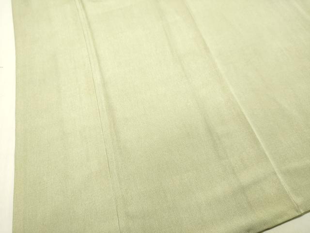 平和屋着物●江戸小紋　樋口実　万筋　若葉色×練色　正絹　逸品　DAAT1242tw 平和屋着物○江戸小紋 樋口実 万筋 若葉色×練色 正絹