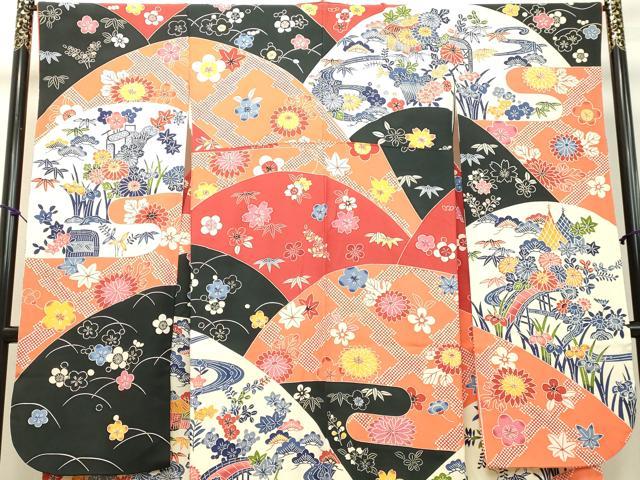 平和屋着物○豪華振袖 型染め 風景文 正絹 逸品 DAAT1254tw 