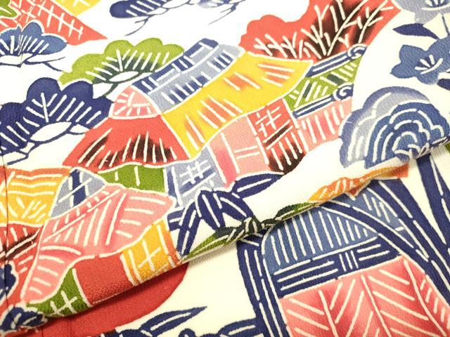 平和屋着物○豪華振袖 型染め 風景文 正絹 逸品 DAAT1254tw 