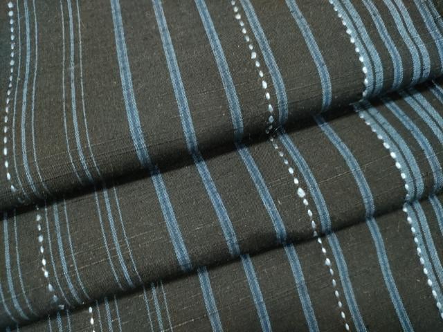 平和屋着物●上質な紬　刺子　間道　正絹　逸品　DAAT1264tw