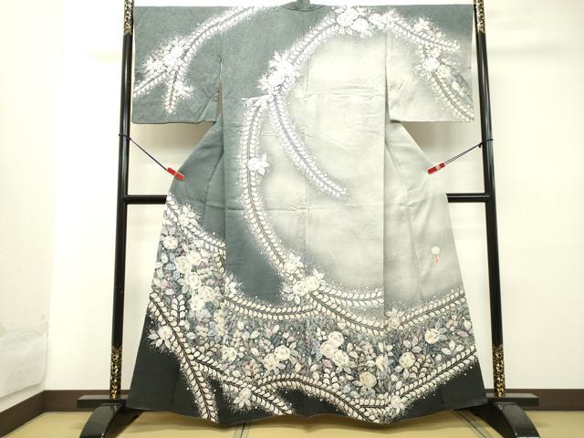 平和屋着物●訪問着　作家物　総絞り　辻が花　暈し染め　正絹　逸品　DAAT1297tw