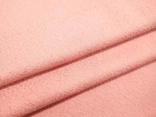 平和屋着物●上質な色無地　紋意匠　紅梅色　正絹　逸品　未使用　DAAT1319tw