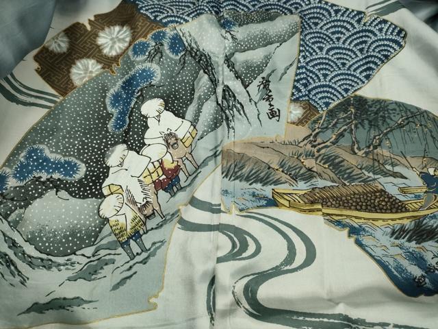 平和屋着物○男性 結城紬 アンサンブル 杢 正絹 逸品 CAAS0294th