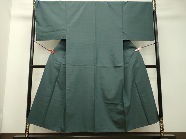 平和屋着物●男性　紬　アンサンブル　高麗納戸色　正絹　逸品　DAAT1348tw 平和屋着物○男性 紬 アンサンブル 高麗納戸色 正絹 逸品 DAAT1348tw