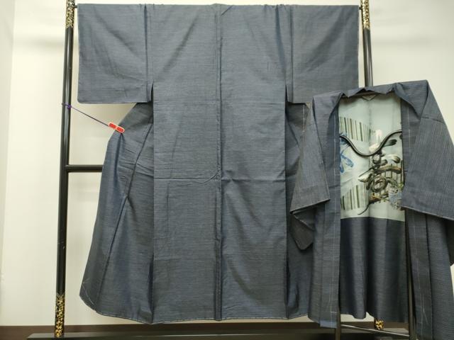 平和屋着物●男性　本場大島紬　アンサンブル　80亀甲　総詰め　正絹　逸品　DAAT1354tw