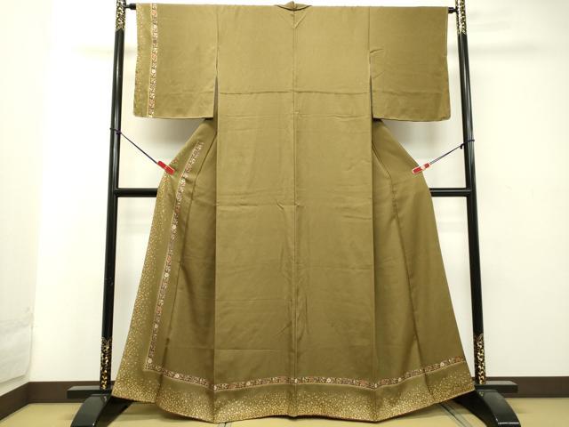 平和屋着物●訪問着　箔散らし花唐草文　金彩　正絹　逸品　DAAT1418tw