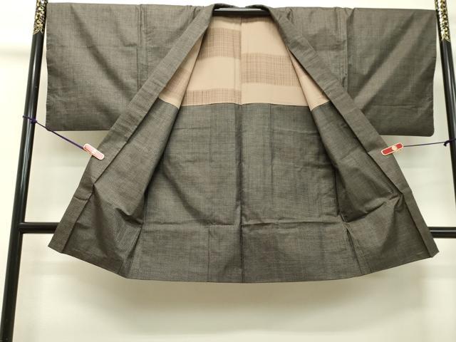 平和屋着物○男性 紬 100亀甲 総詰め キングサイズ 正絹 逸品 DAAS2297tw