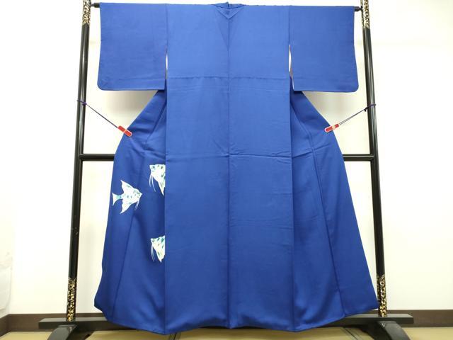 平和屋着物●訪問着　魚　エンゼルフィッシュ　正絹　逸品　DAAT1423tw