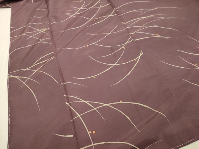 平和屋着物●上質な紬 　露芝文　正絹　逸品　未使用　DAAT1458tw