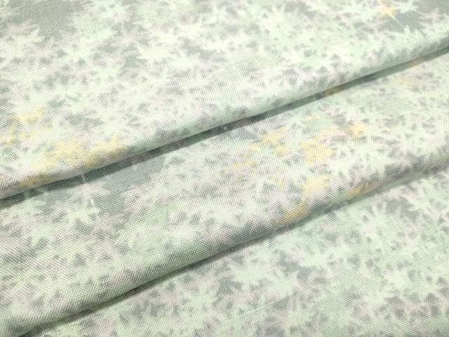 平和屋着物●上質な紬　笹竹文　正絹　逸品　DAAT1465tw