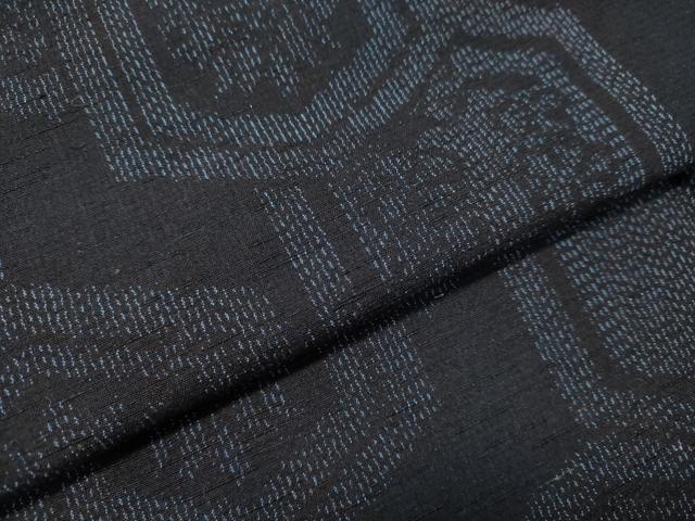 平和屋着物○結城紬 亀甲草花文 正絹 逸品 DAAT1469tw