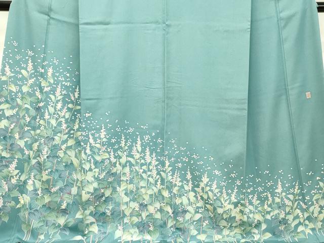 平和屋着物○訪問着 友禅 作家物 南天文 ロング丈 正絹 逸品 DAAT1479tw