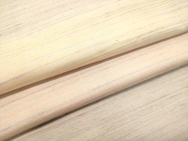 平和屋着物●紅花紬　米沢　横段文　正絹　逸品　DAAT1480tw